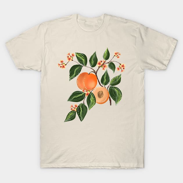 Peach pattern 1 T-Shirt by Miruna Mares